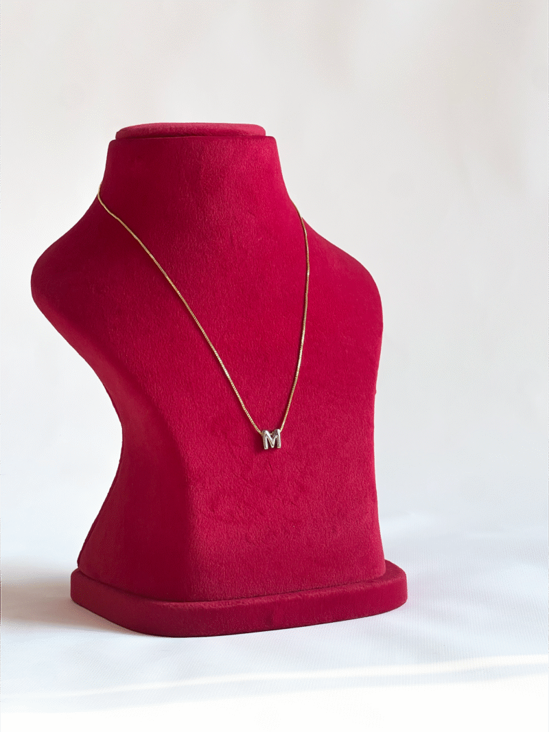 Silver Initial Letter Necklace